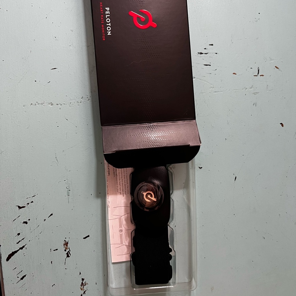 Peloton Black Heart Rate Monitor Strap with Red Logo